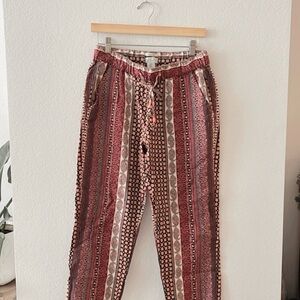 NWOT Rachel Zoe Striped Bohemian Pants with Drawstring